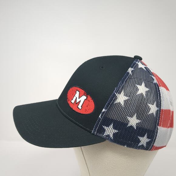 M Snapback Trucker Hat Multicolor OS Adjustable Patriotic Stars &Stripes Katl - Picture 3 of 8